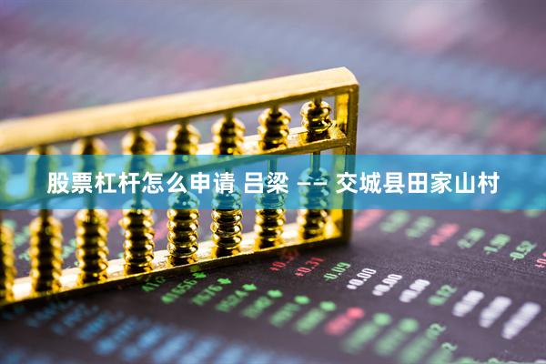 股票杠杆怎么申请 吕梁 —— 交城县田家山村